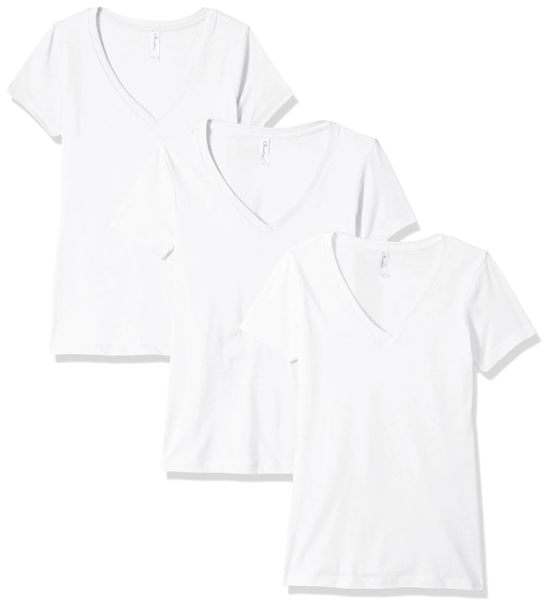 Clementine Women's Petite Plus Ideal V Neck Tee (Pack of 3)