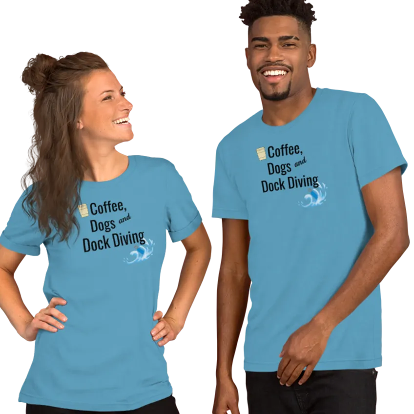 Coffee, Dogs & Dock Diving T-Shirts - Light