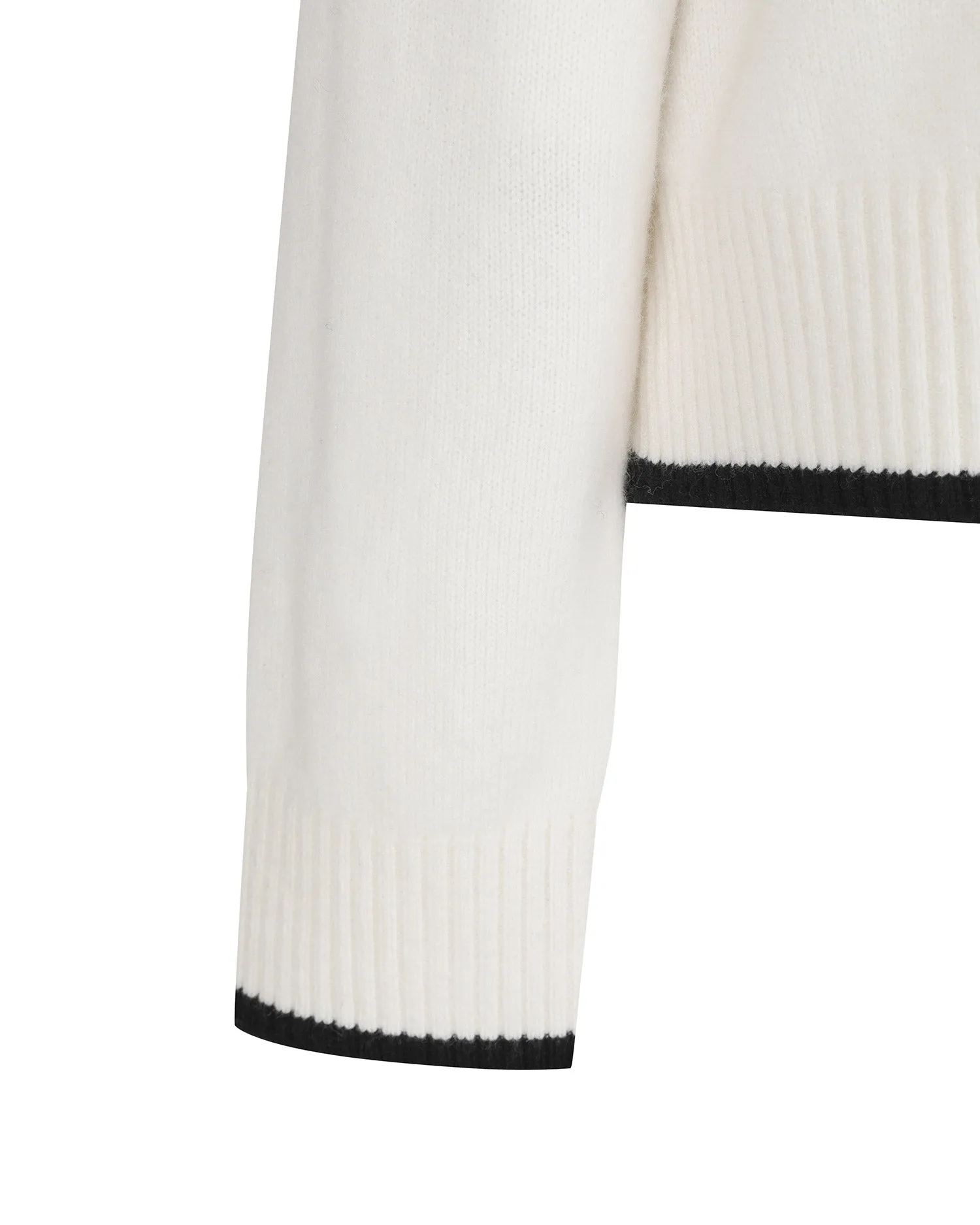 Contrast Line Turtleneck