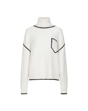 Contrast Line Turtleneck