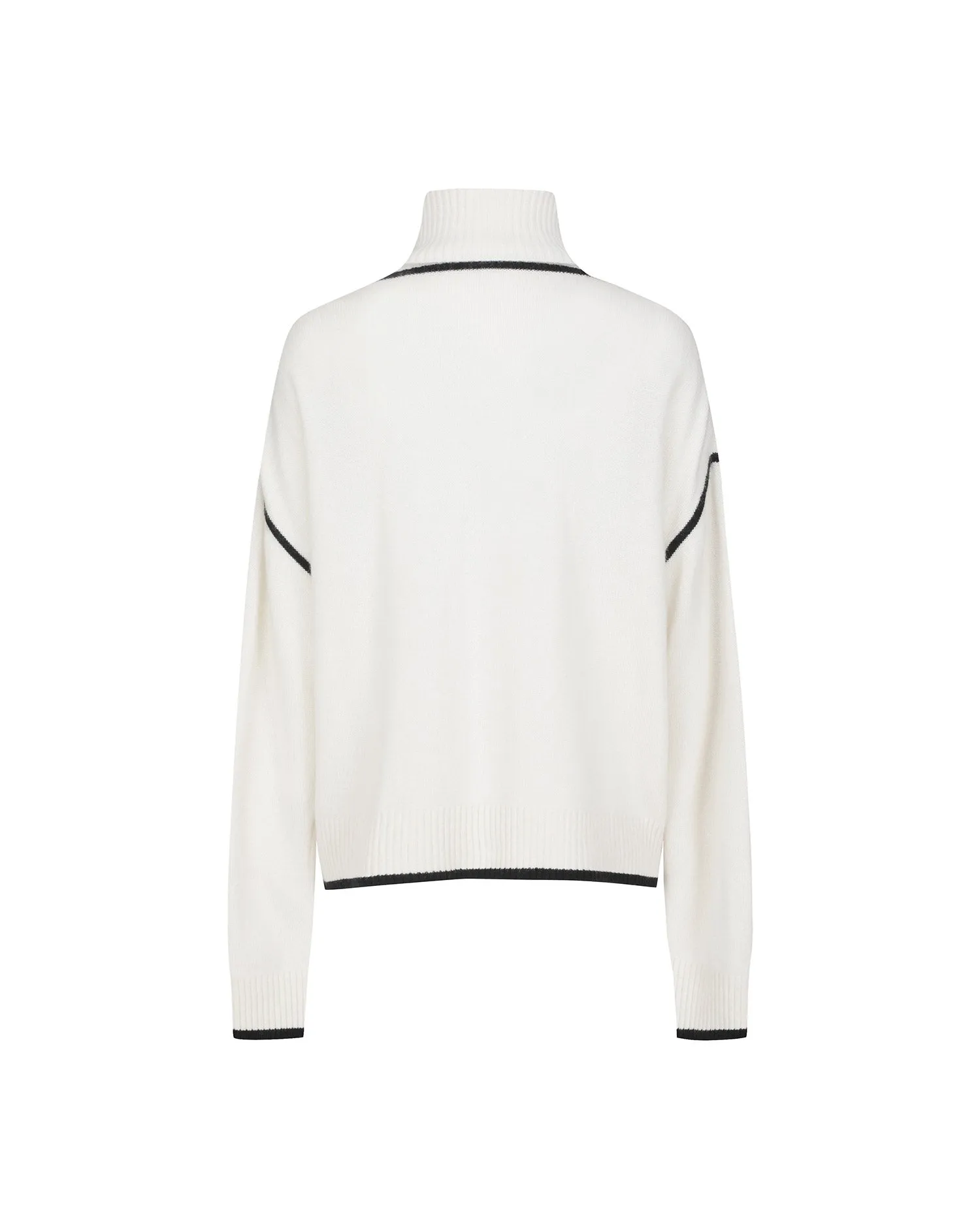 Contrast Line Turtleneck