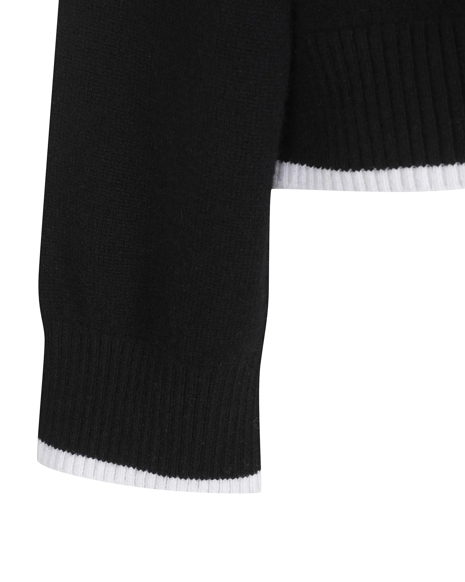 Contrast Line Turtleneck