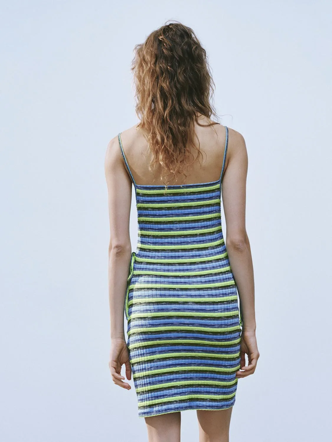 Contrast Striped Skinny-Fit Dresses