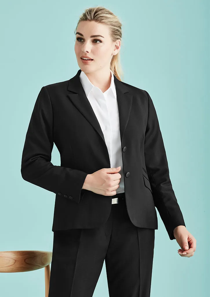 Cool Stretch Womens Two Button Mid Length Jacket (BZ-60119)