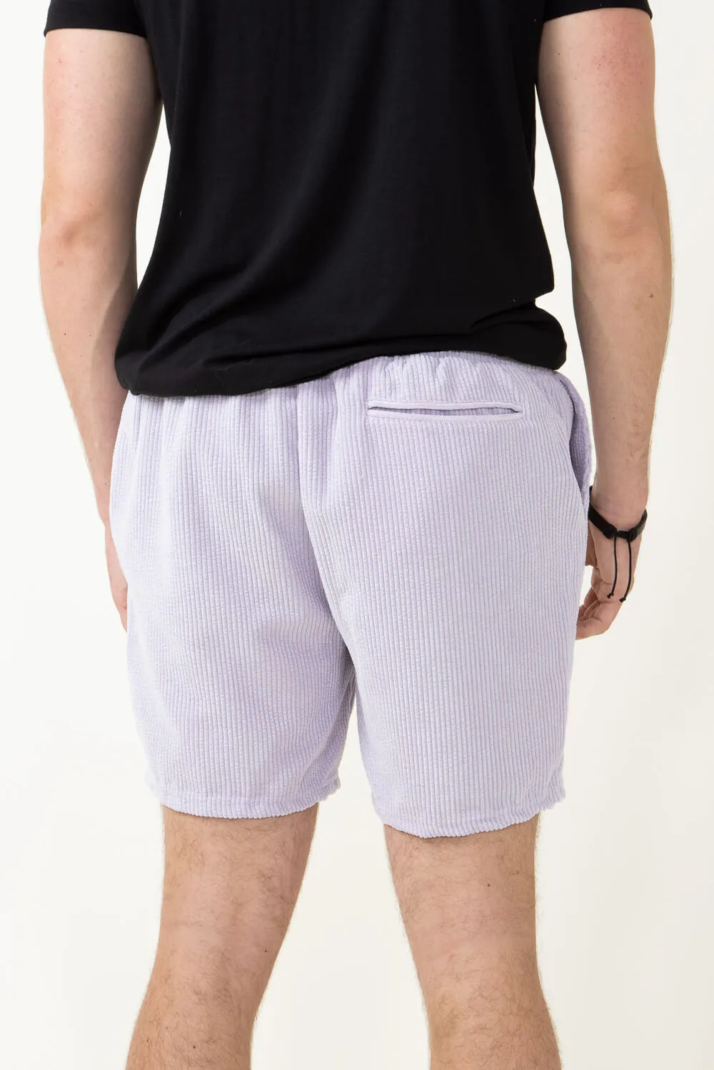 Corduroy Shorts for Men in Dusty Lilac | SB56-FW3-DUSTYLILAC