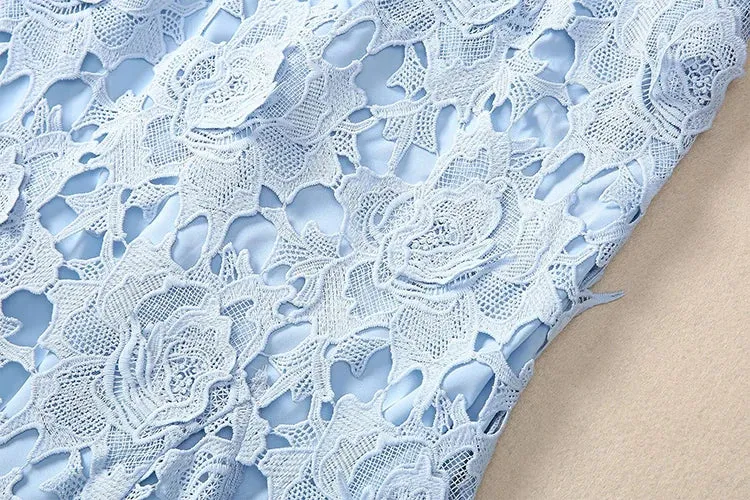 Cosima Hollow Out Water-Soluble Floral Dress