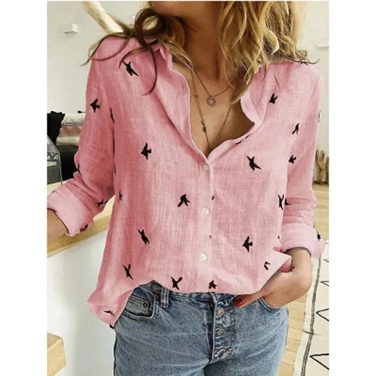 Courtney | Stylish Cotton Blouse with Button Closure for Ladies