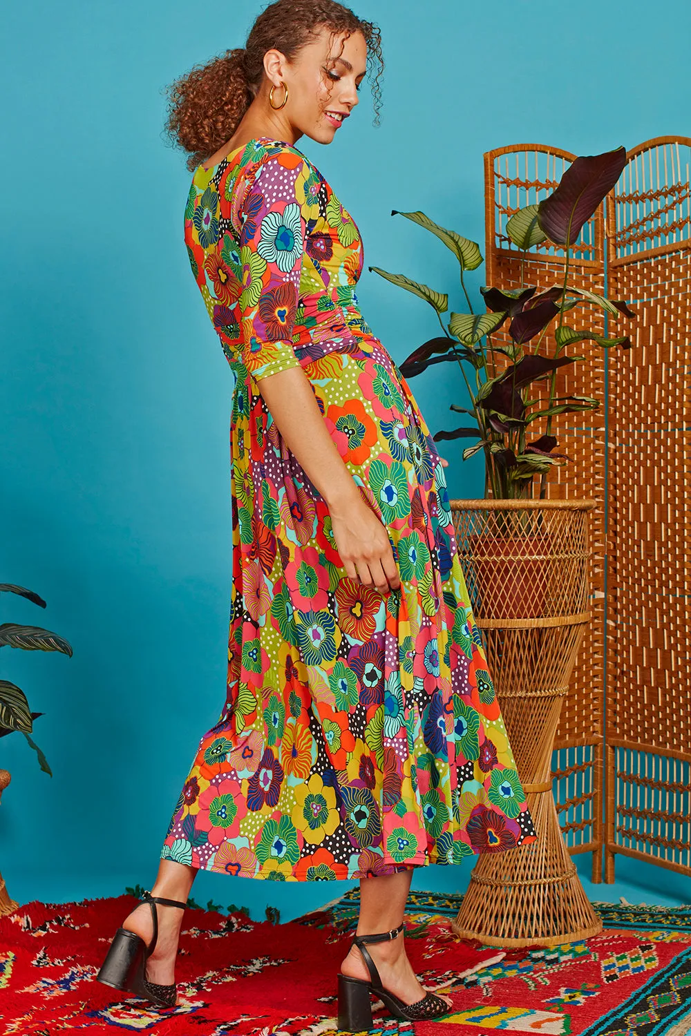 Crawford dress sky flower