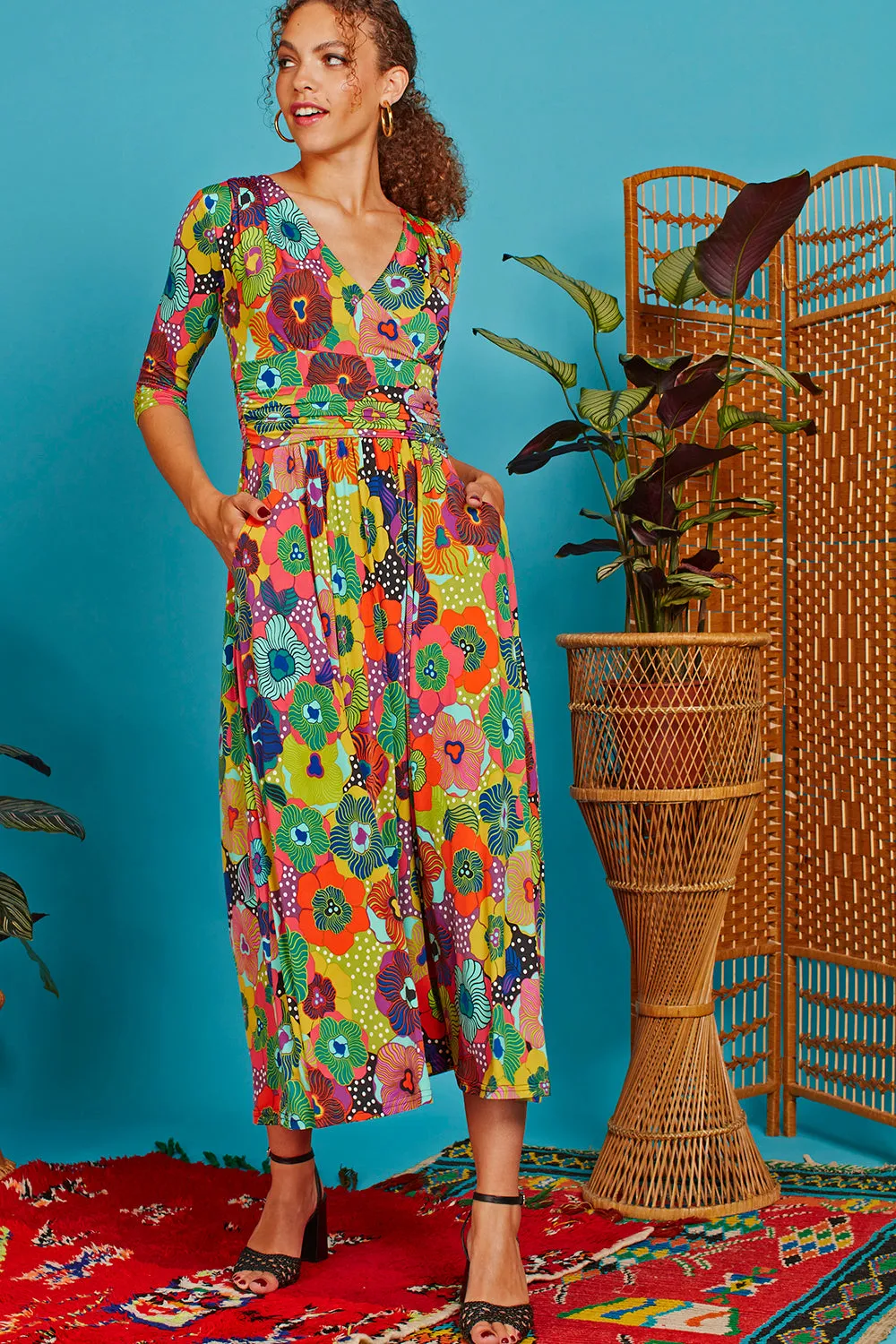 Crawford dress sky flower