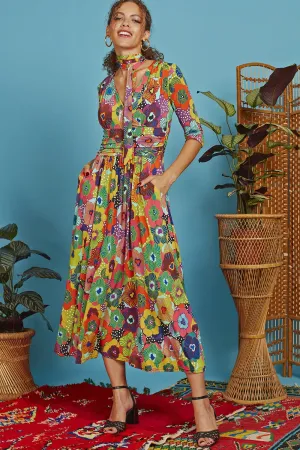 Crawford dress sky flower
