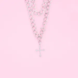 Cristina Cross Layered Necklace