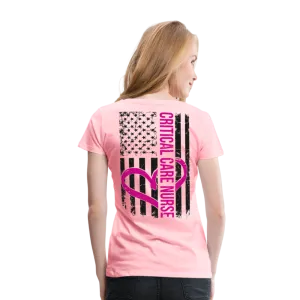 Critical Care Nurse Flag Women’s Premium T-Shirt (CK1837)