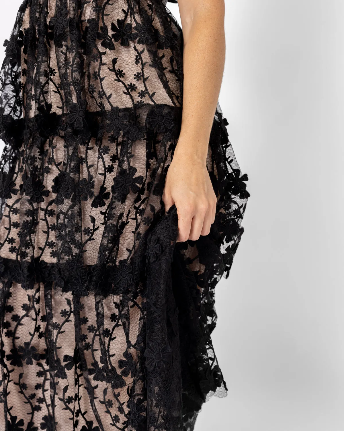 Crochet Layered Midi Dress