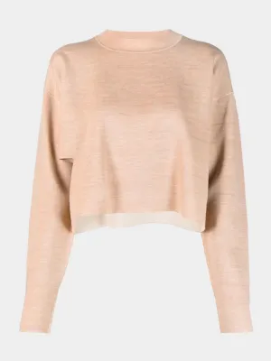 Cropped wool jumper