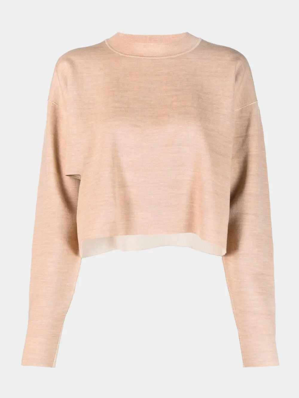 Cropped wool jumper