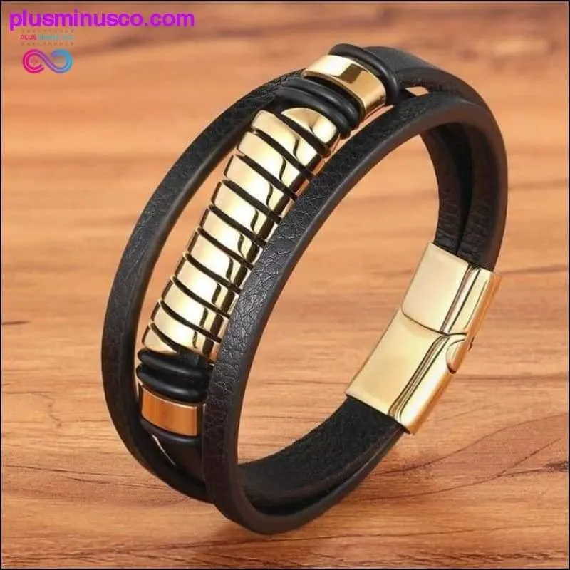 Cross Style Multi Layer Design Stainless Steel Fashion Men's