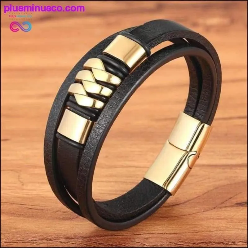 Cross Style Multi Layer Design Stainless Steel Fashion Men's