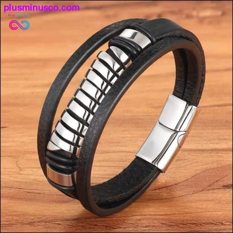 Cross Style Multi Layer Design Stainless Steel Fashion Men's