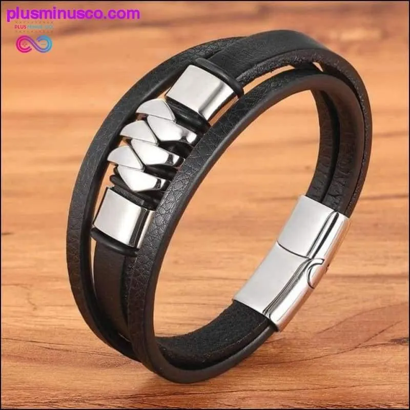 Cross Style Multi Layer Design Stainless Steel Fashion Men's