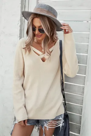 Crossed Front Sweater