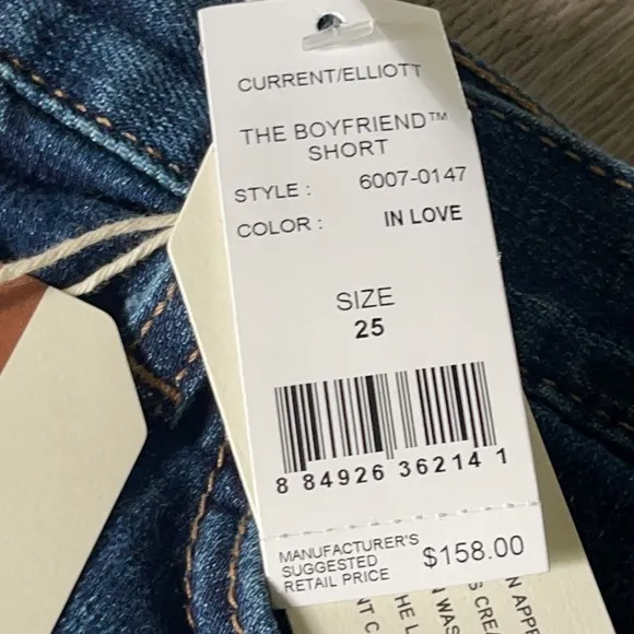 Current/Elliott Boyfriend Short Size 25