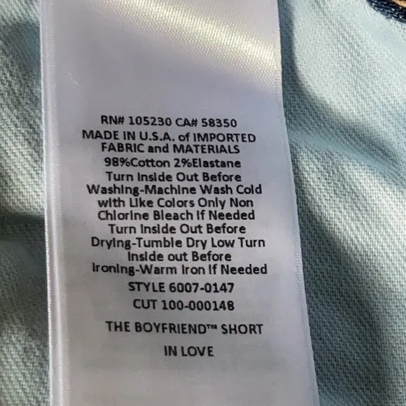 Current/Elliott Boyfriend Short Size 25