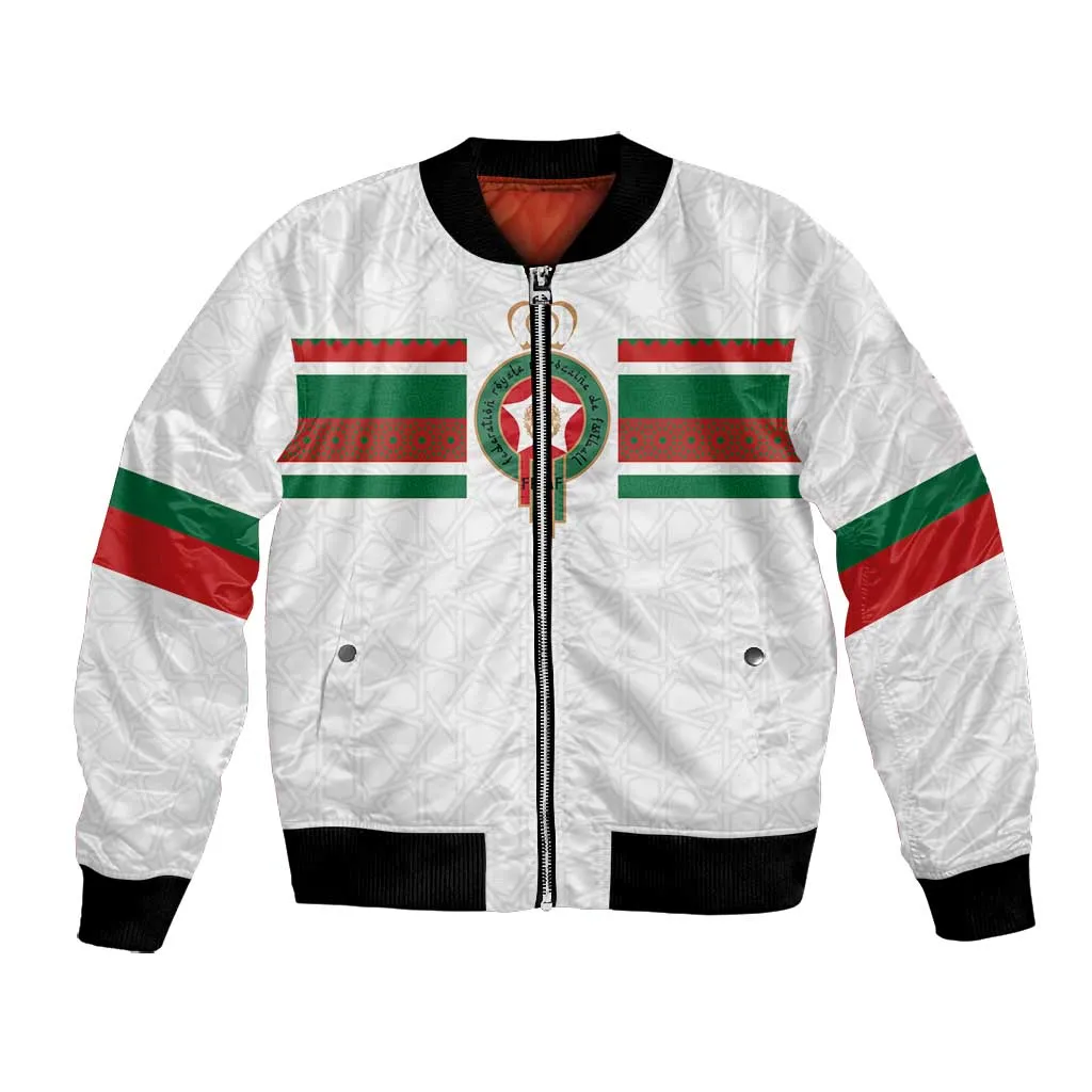 Custom Moroccan Football Bomber Jacket The Hunt of Atlas Lions LT03