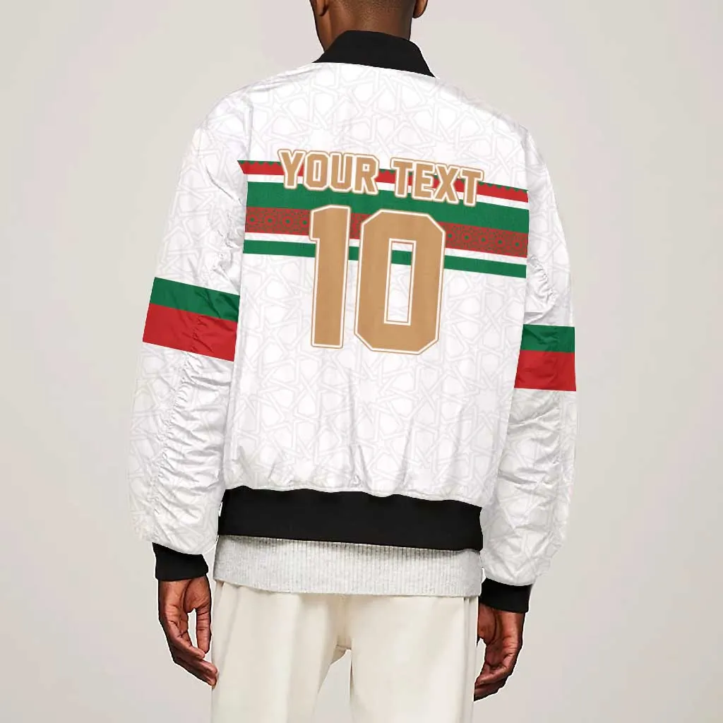 Custom Moroccan Football Bomber Jacket The Hunt of Atlas Lions LT03