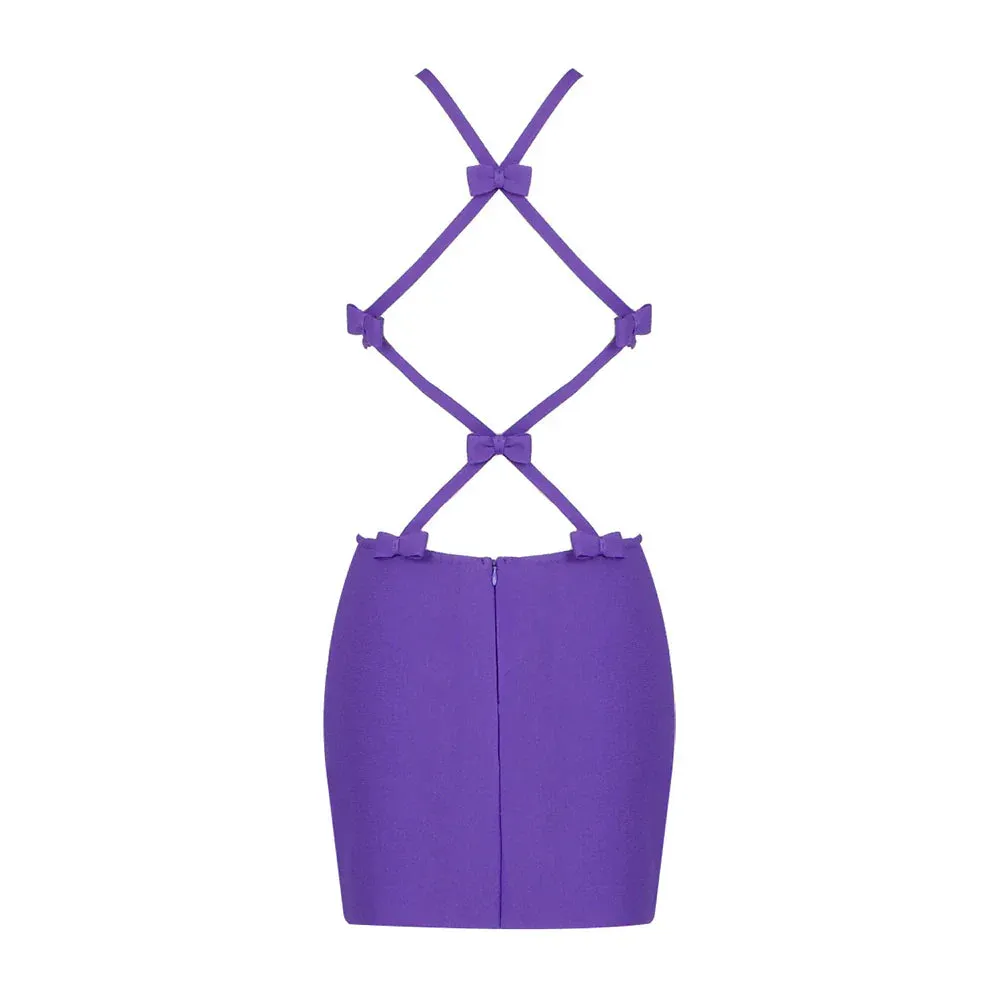 Cut Out Bodycon Mini Halter Dress
