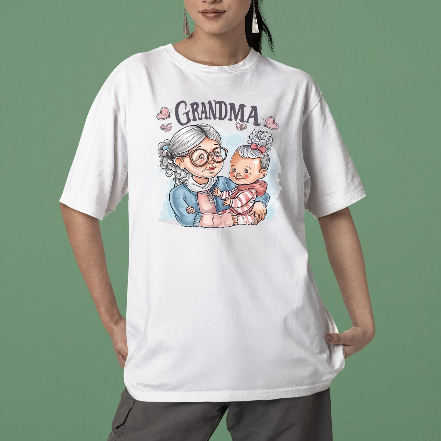 Cute Chibi Grandma T-Shirt, Cute Chibi Nana Shirt, Celebrate Mom, Nana Shirt, Grandma Hoodie, Grandma Shirt, Mother's Day Gift For Grandma, Happy Mother's Day 02