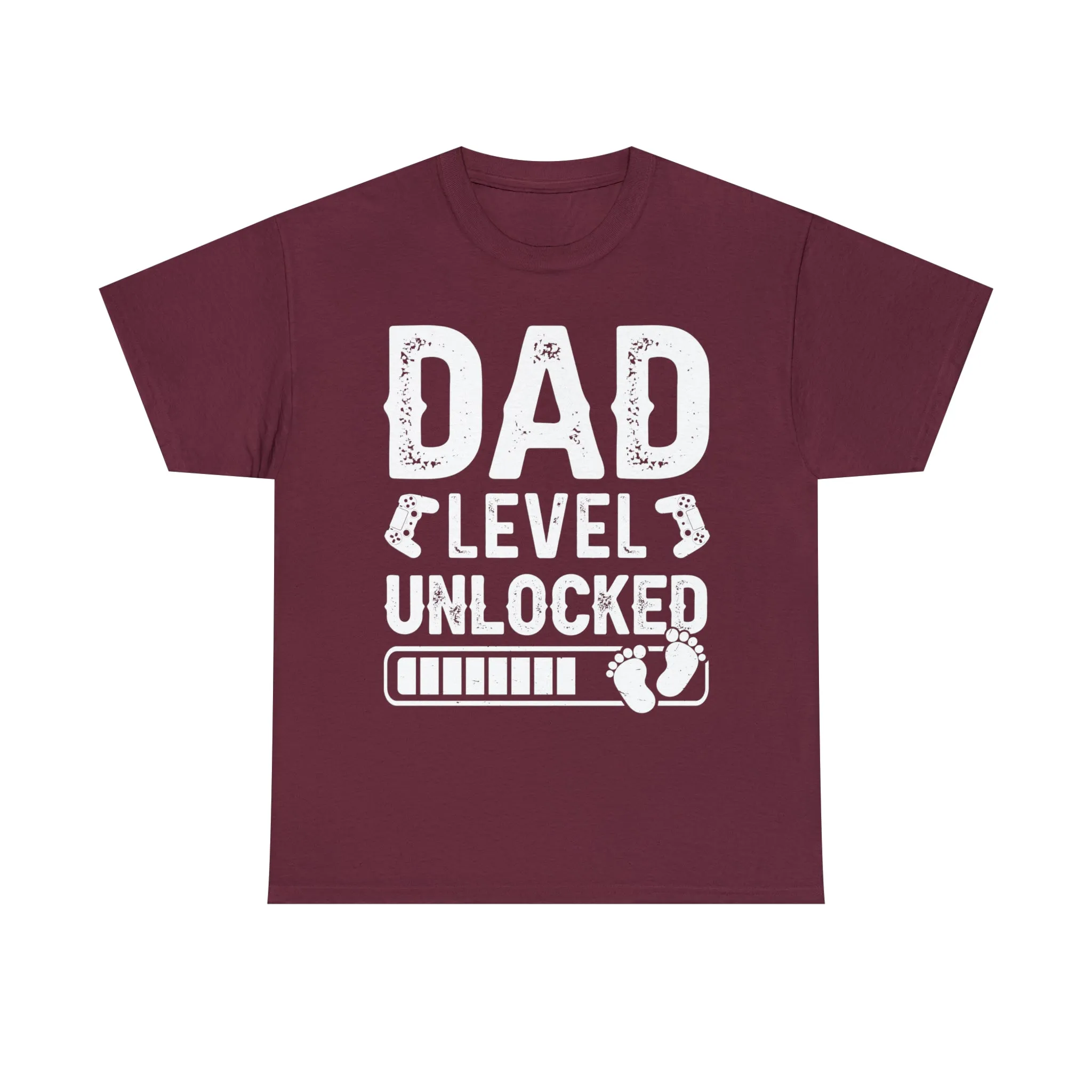 Dad Level Unlocked - Unisex Heavy Cotton Tee