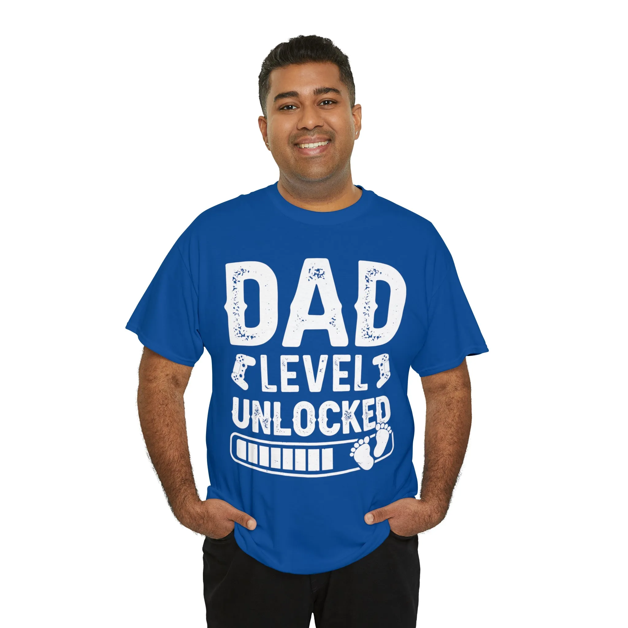 Dad Level Unlocked - Unisex Heavy Cotton Tee