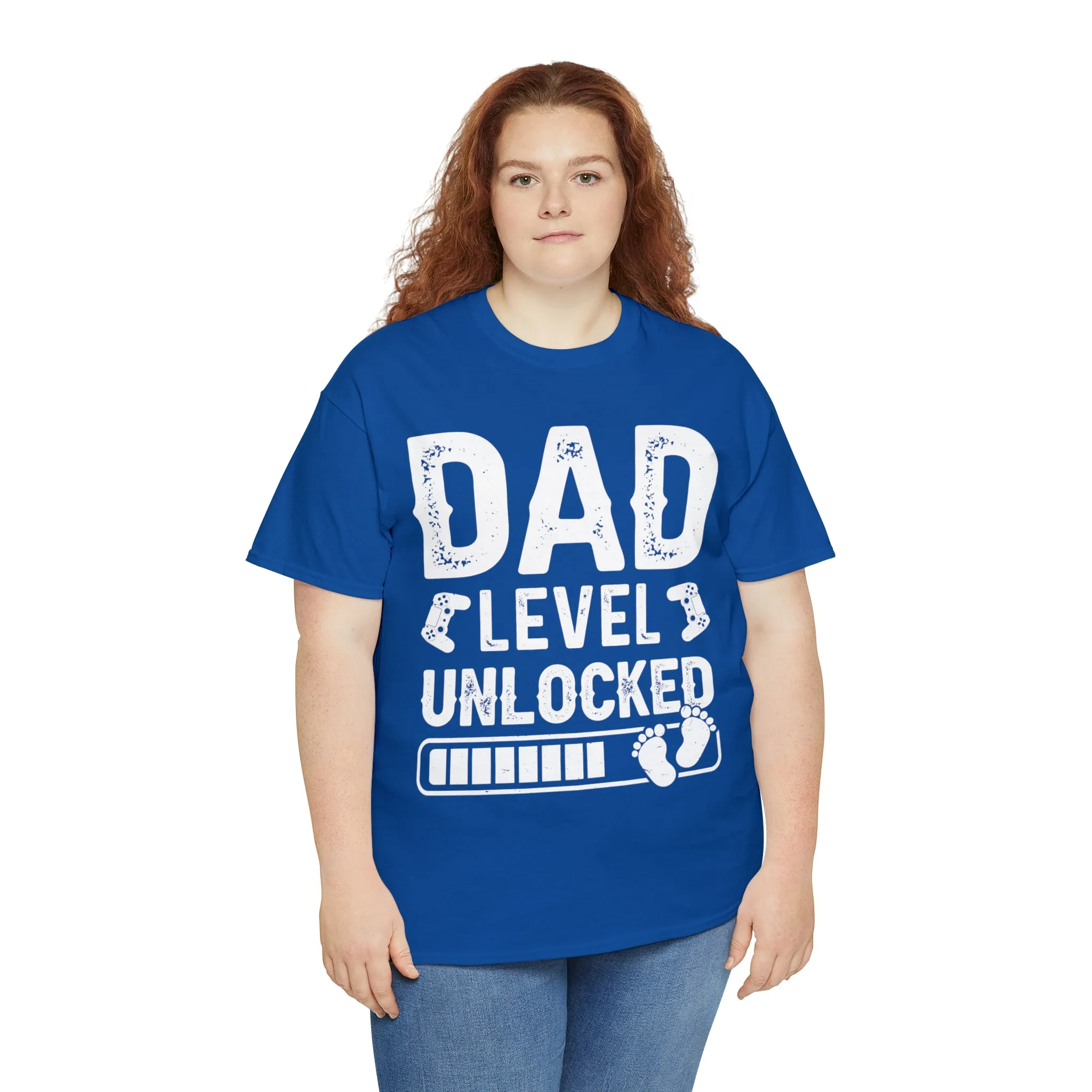 Dad Level Unlocked - Unisex Heavy Cotton Tee