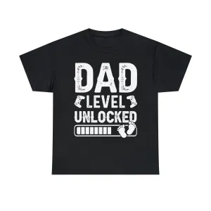 Dad Level Unlocked - Unisex Heavy Cotton Tee