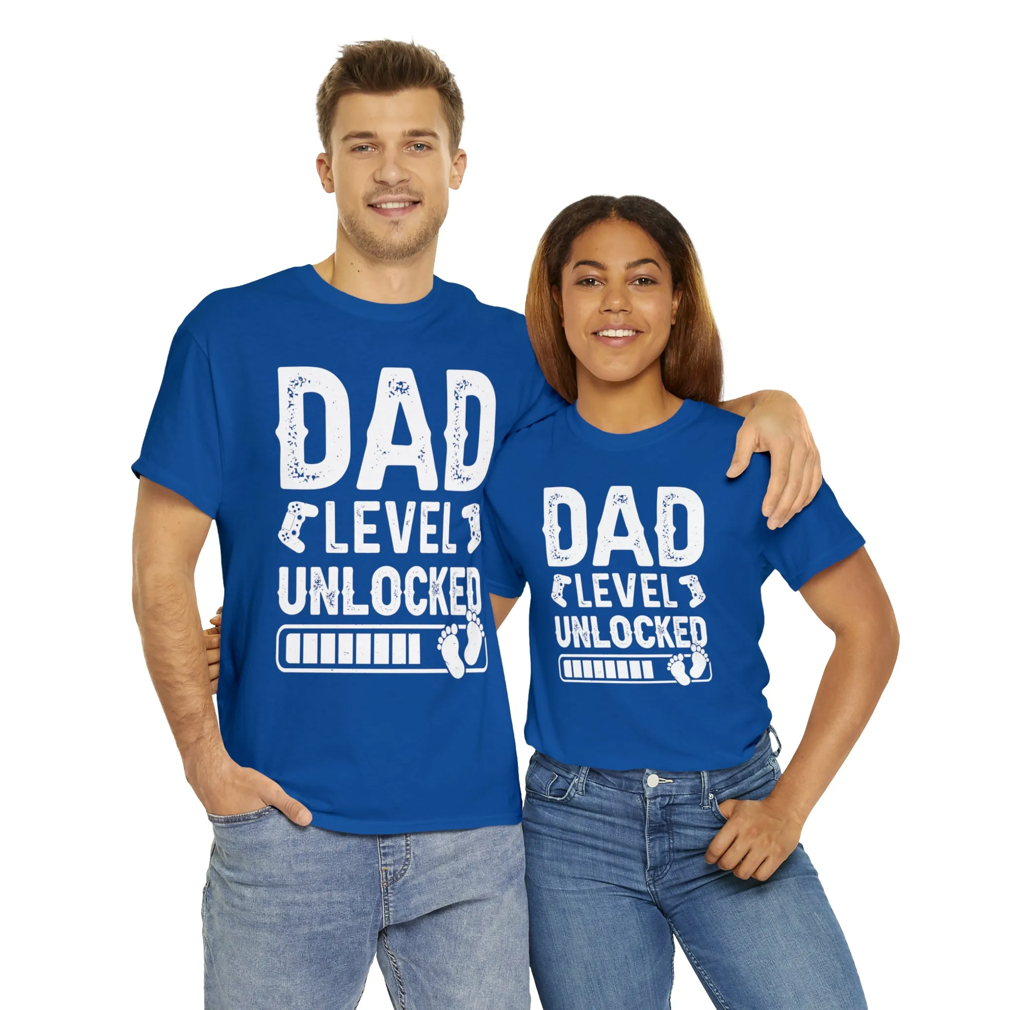 Dad Level Unlocked - Unisex Heavy Cotton Tee