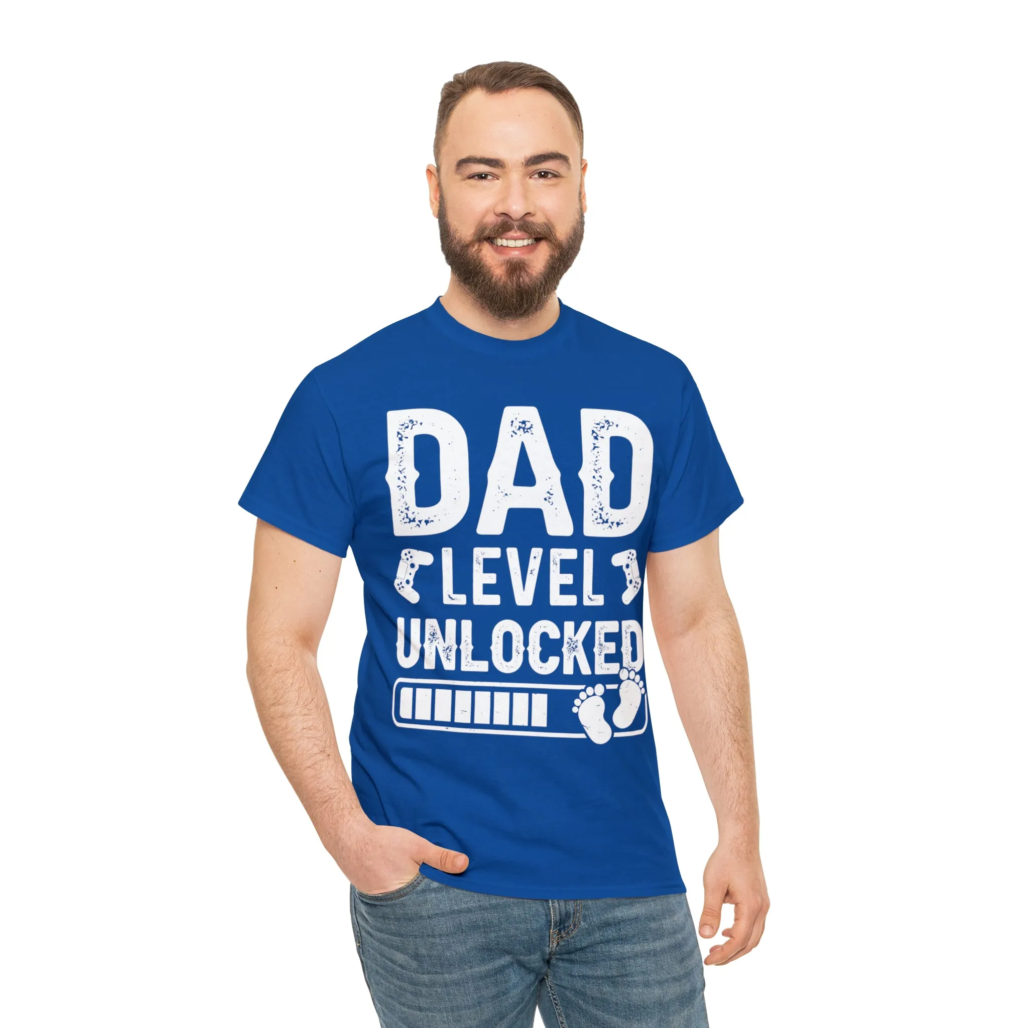 Dad Level Unlocked - Unisex Heavy Cotton Tee