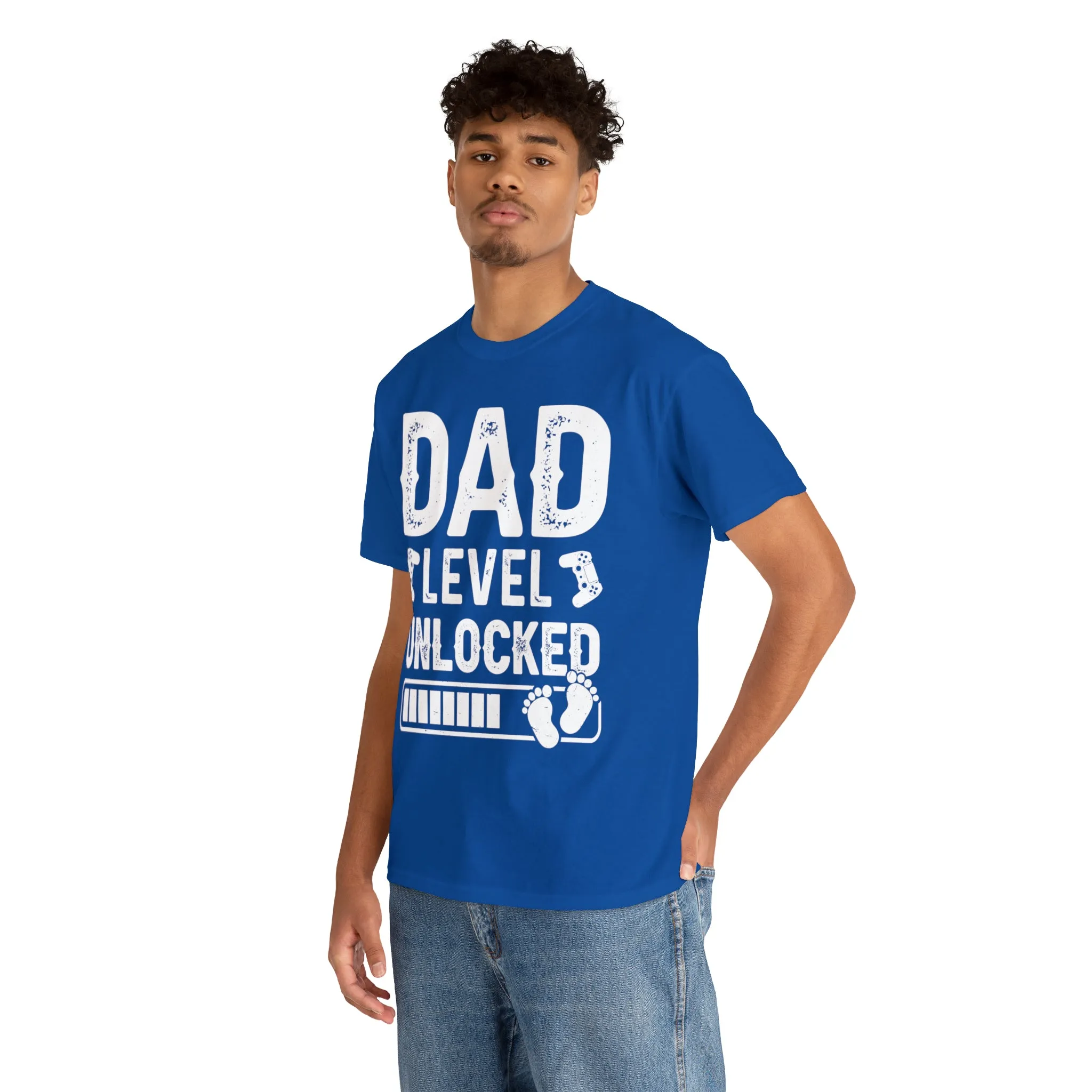 Dad Level Unlocked - Unisex Heavy Cotton Tee