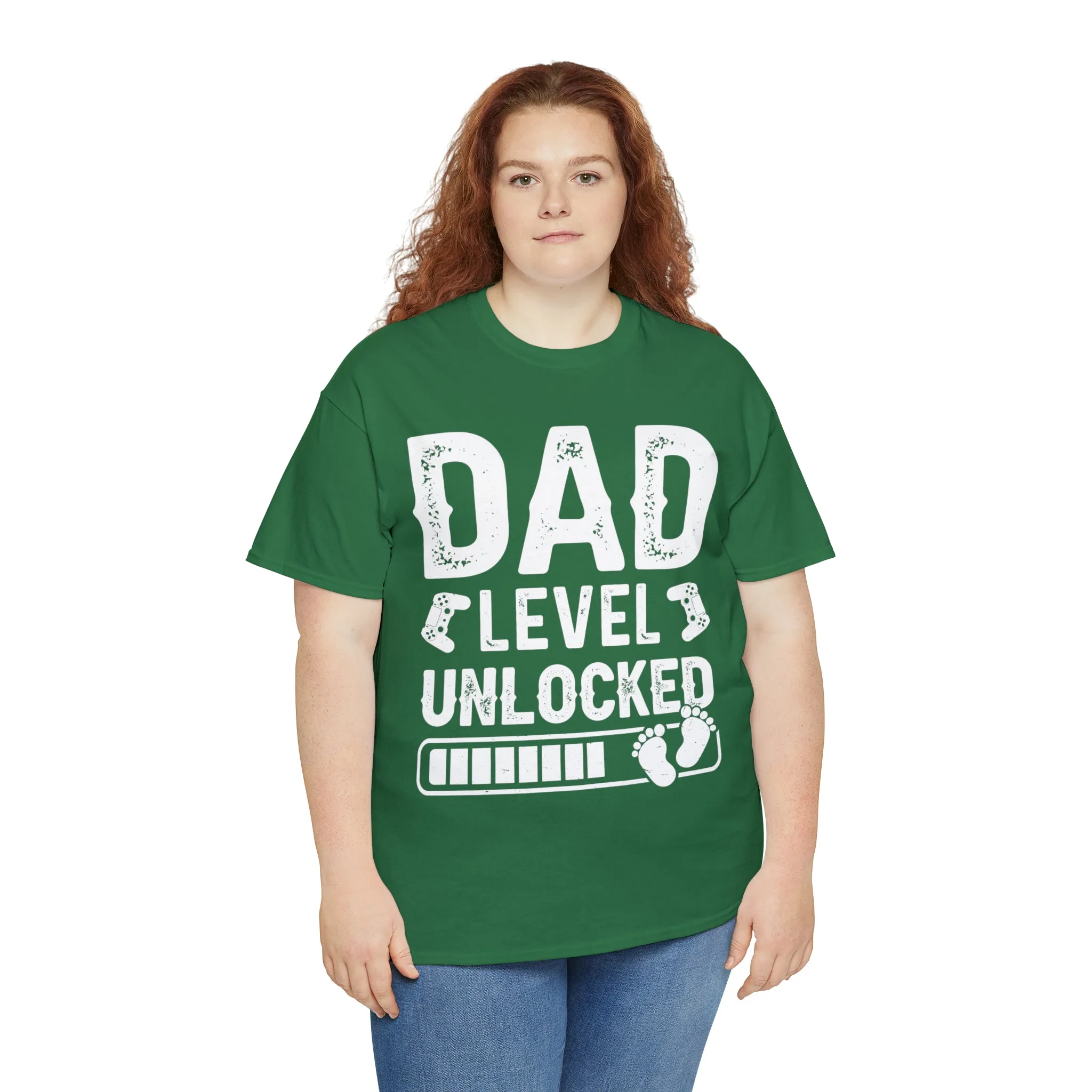Dad Level Unlocked - Unisex Heavy Cotton Tee