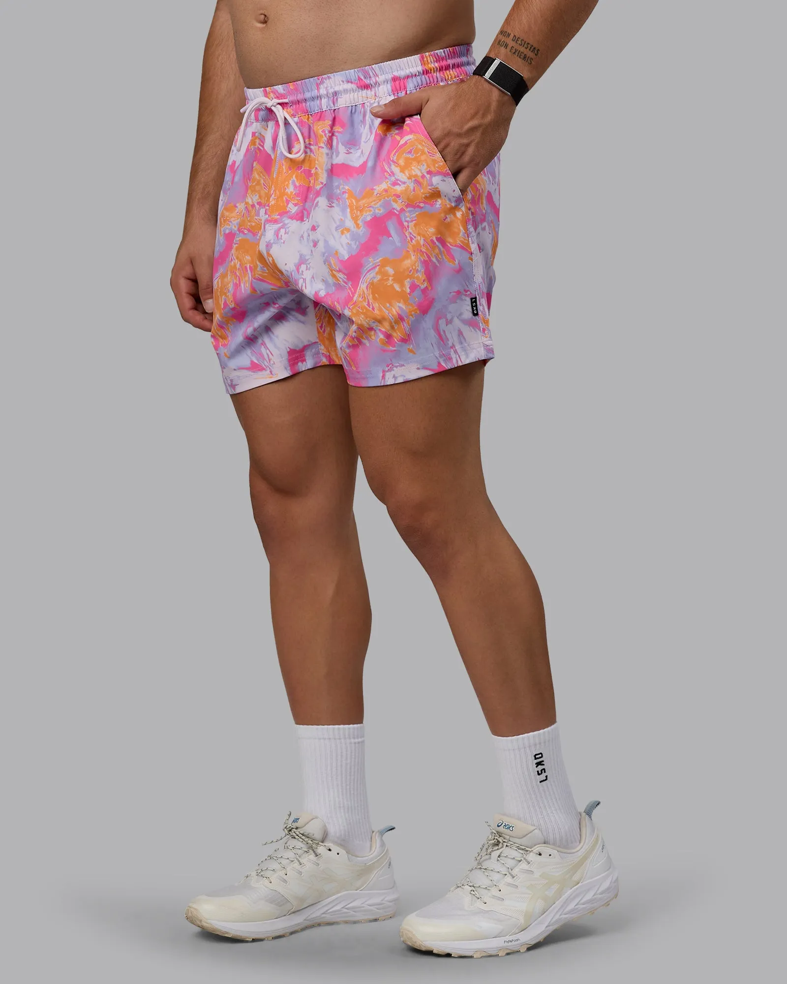 Daily 5" Swim Shorts - React Pink-Orange
