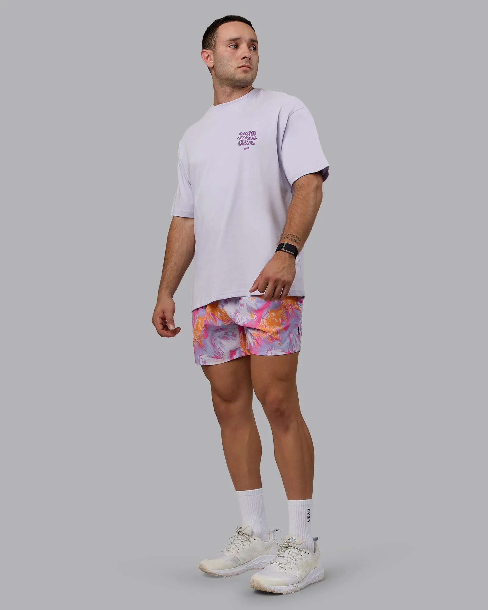 Daily 5" Swim Shorts - React Pink-Orange