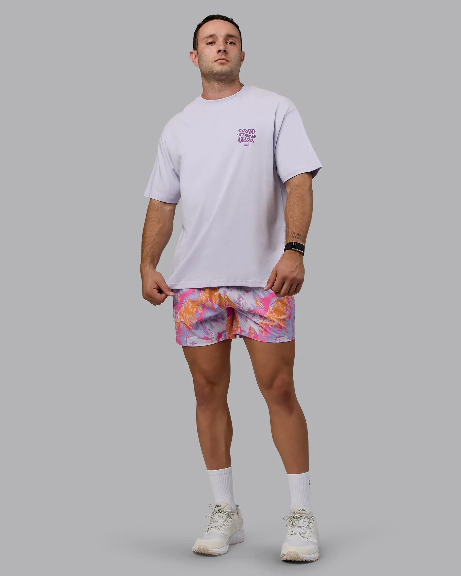 Daily 5" Swim Shorts - React Pink-Orange
