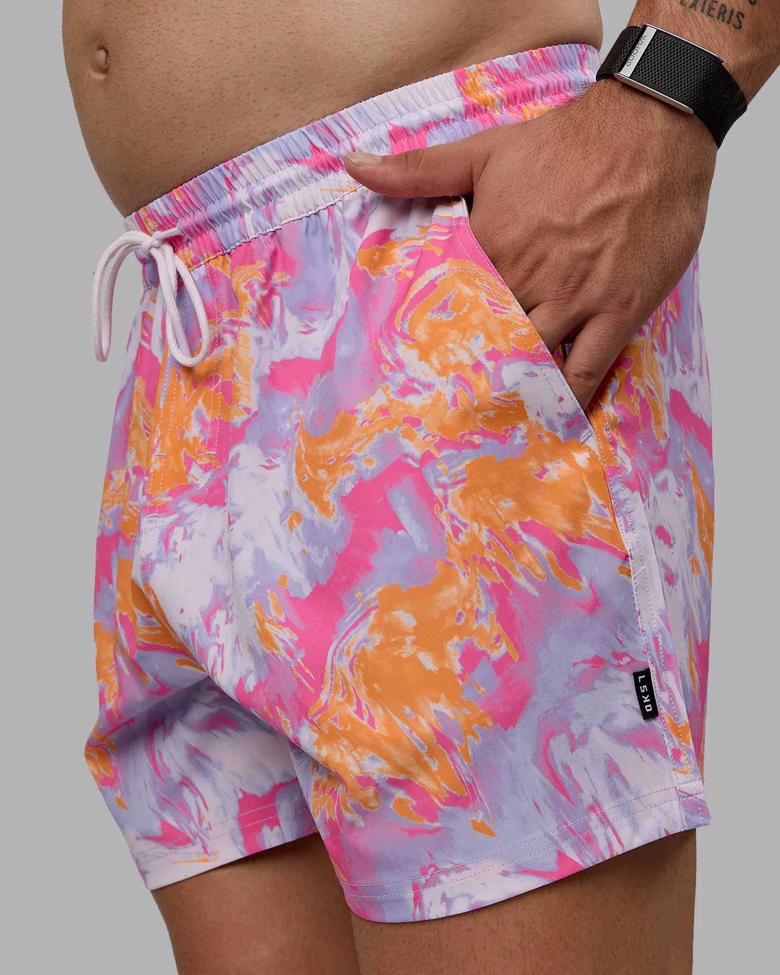 Daily 5" Swim Shorts - React Pink-Orange