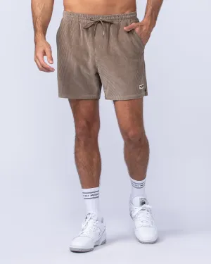 Daily Corduroy 5" Shorts - Light Brown