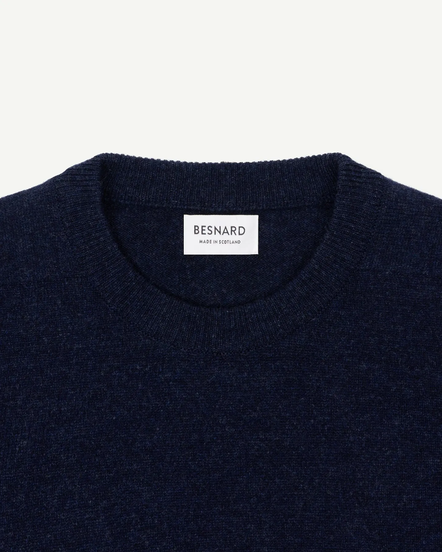 Dark Blue Lambswool Crew Neck