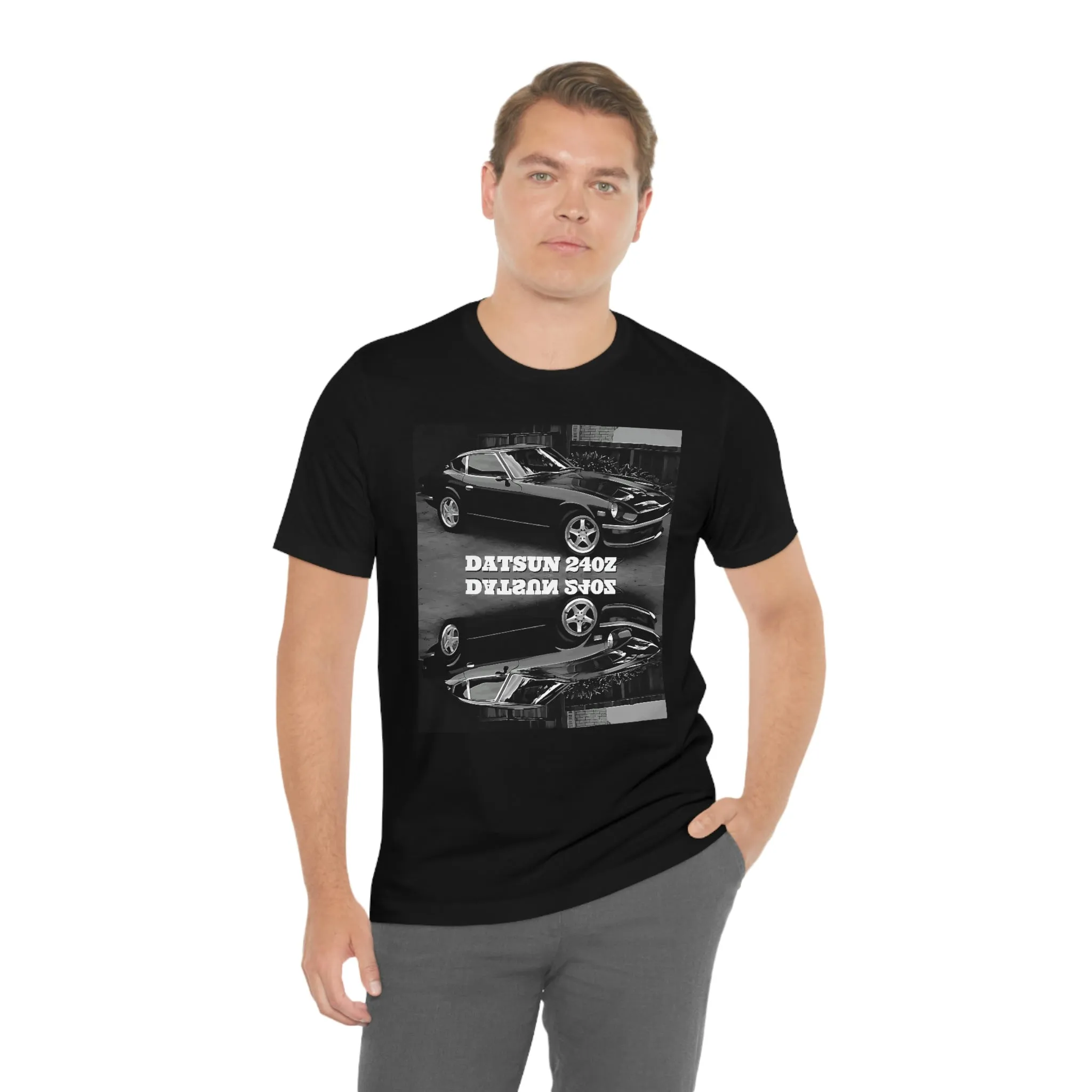 Datsun 240Z B&W Mirrored Short Sleeve Tee