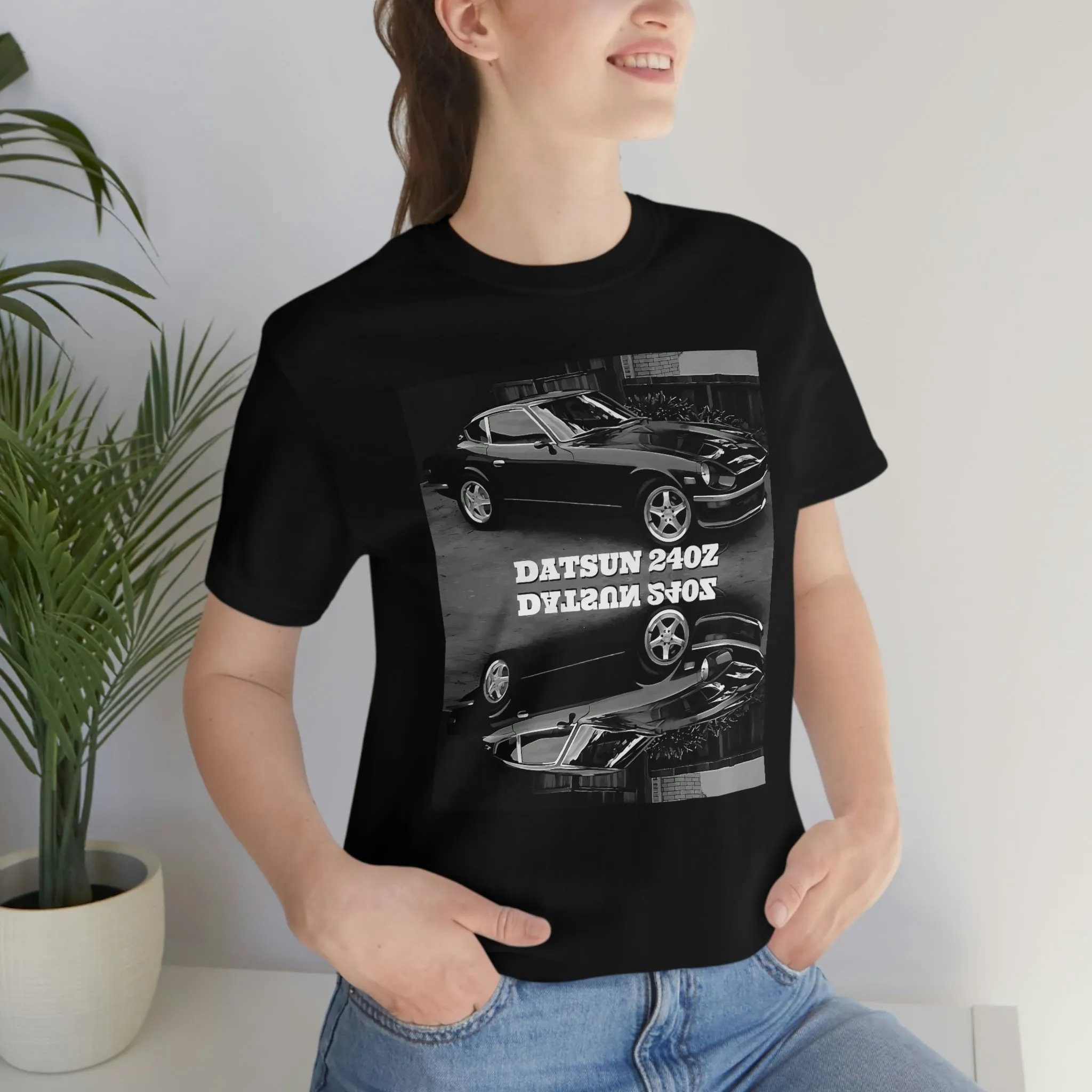 Datsun 240Z B&W Mirrored Short Sleeve Tee