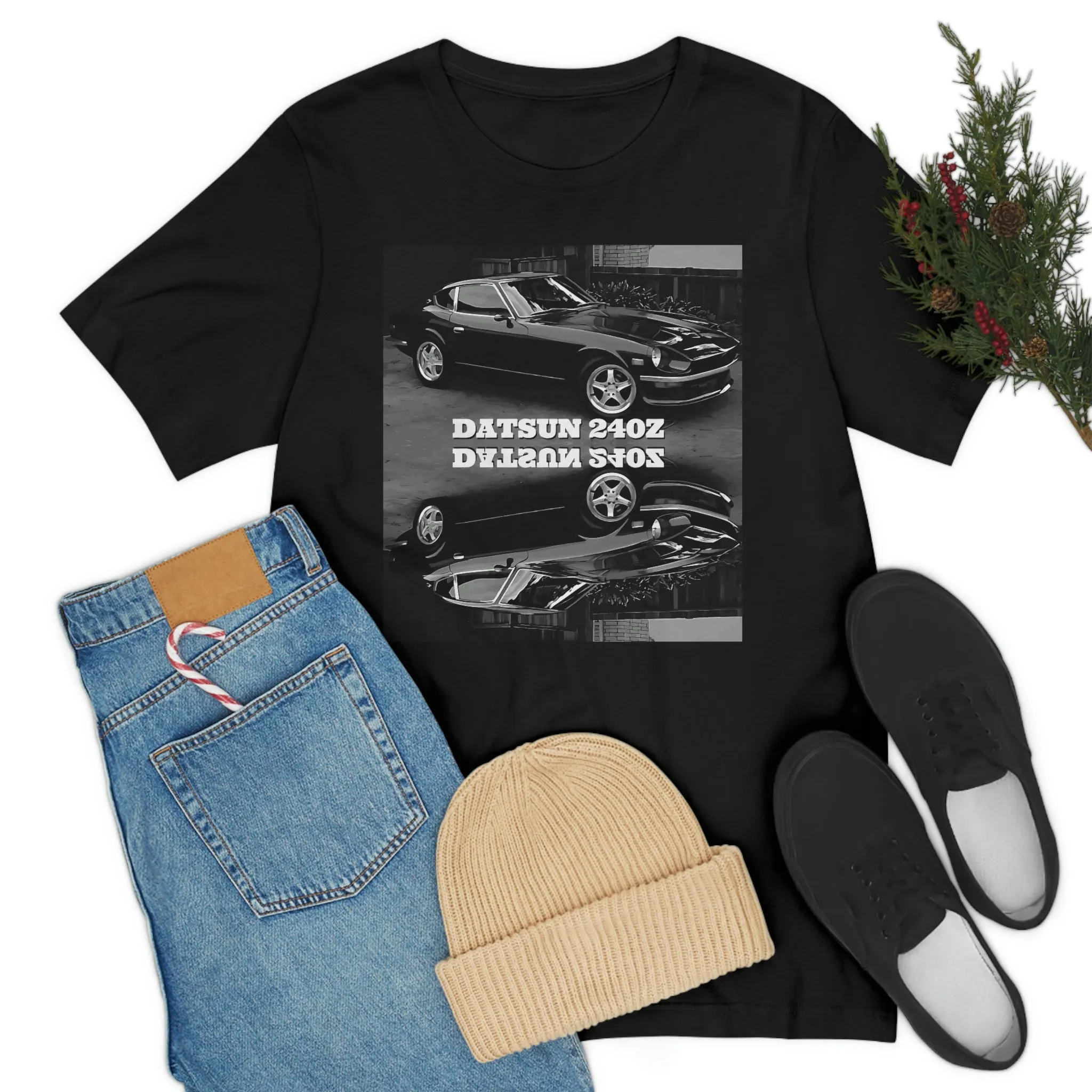 Datsun 240Z B&W Mirrored Short Sleeve Tee