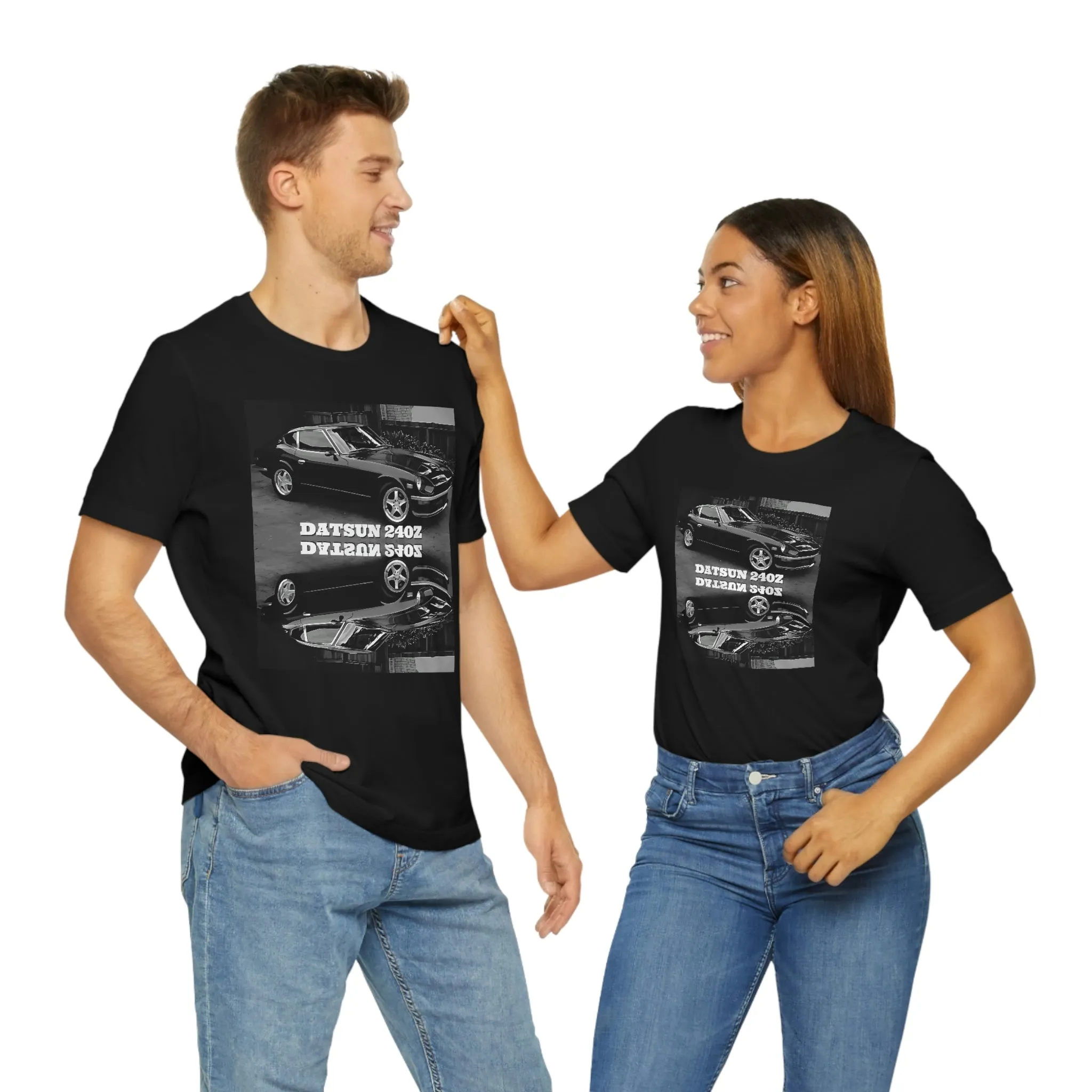 Datsun 240Z B&W Mirrored Short Sleeve Tee
