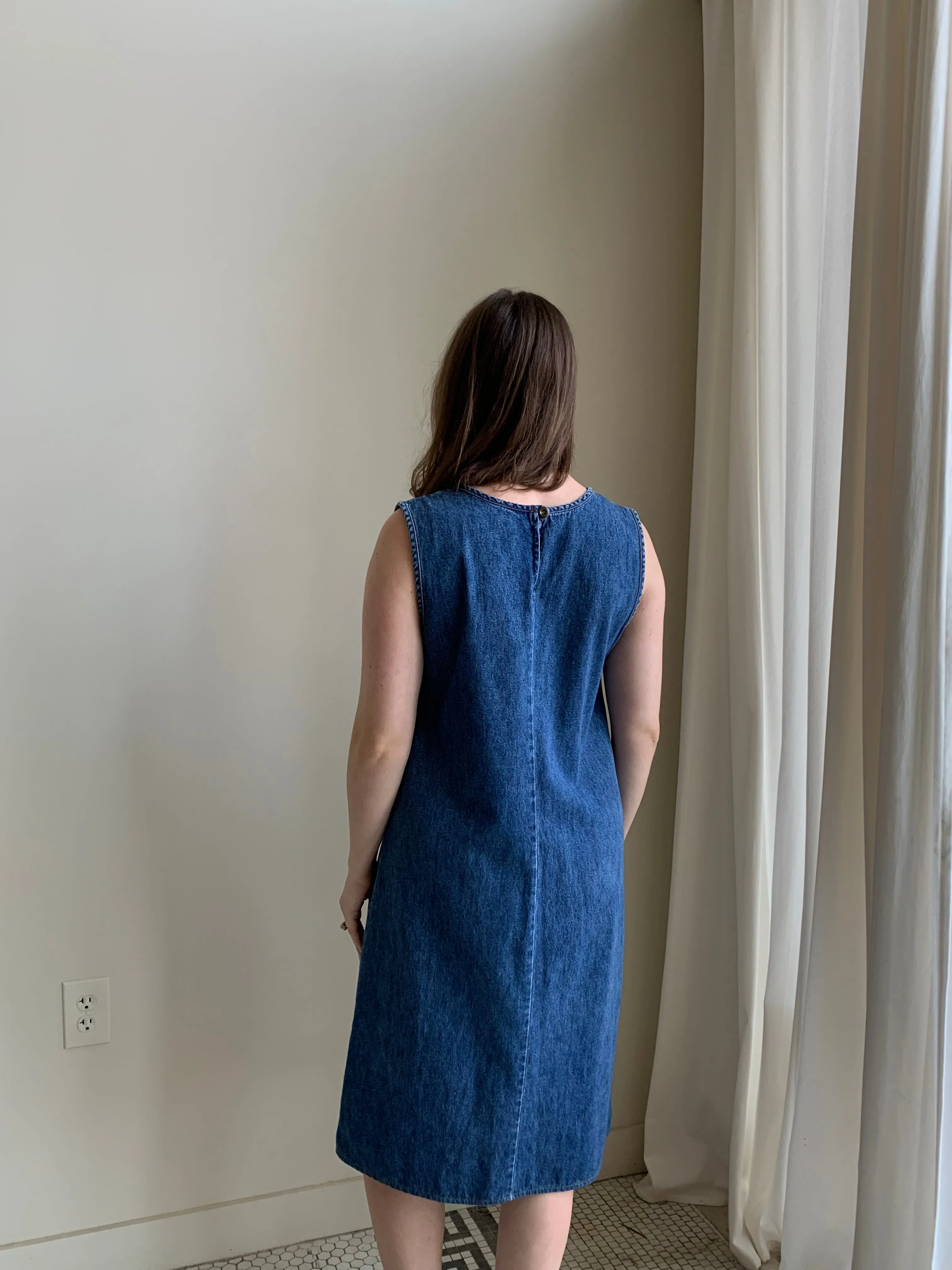 Denim jumper dress