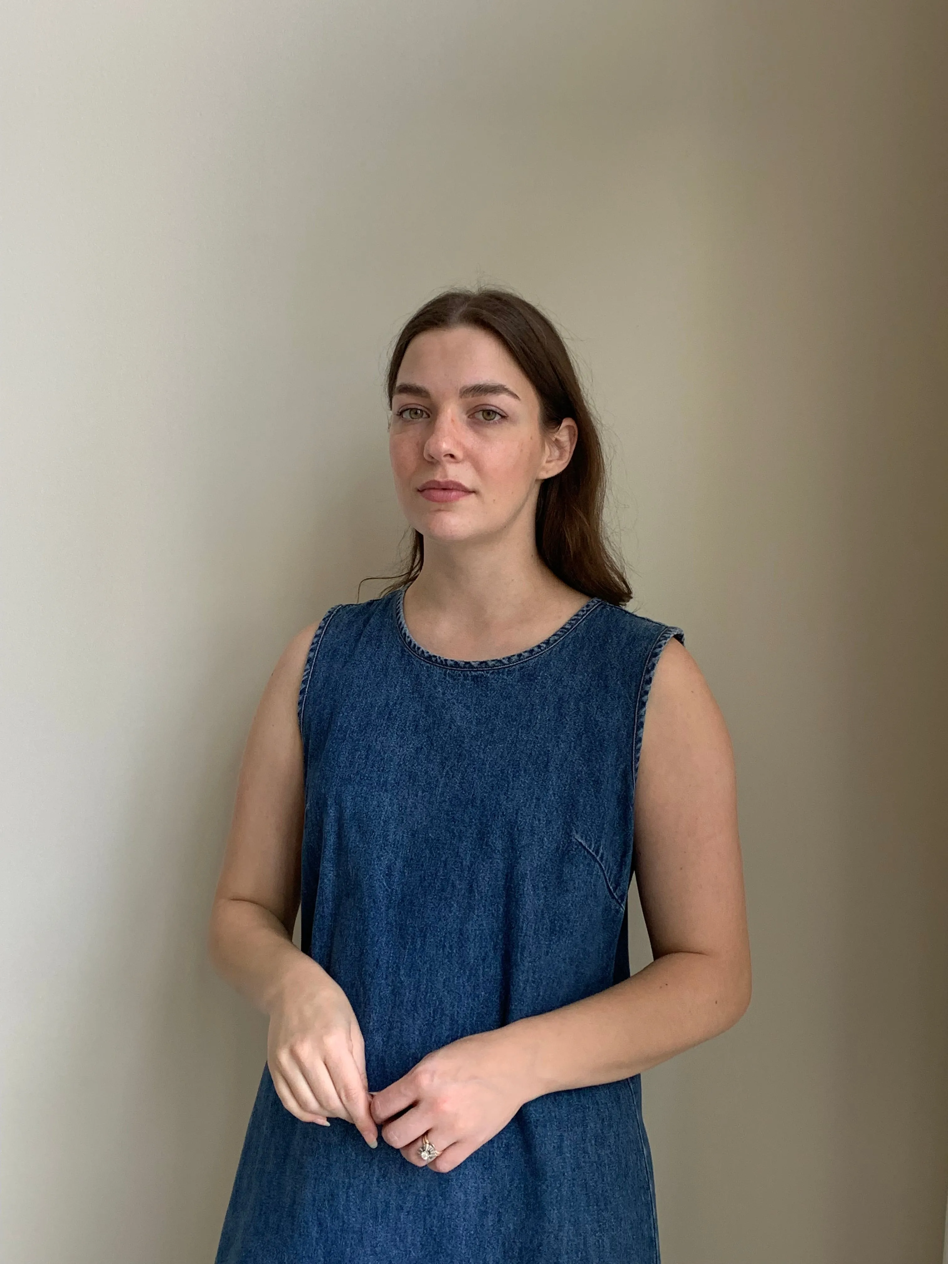 Denim jumper dress